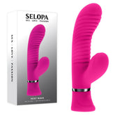 Selopa NEXT WAVE - Pink 16.4 cm USB Rechargeable Dual Vibrator - Mr and Mrs D's